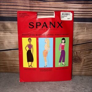 Spanx Footless Body Shaping Pantyhose Original Control Top black  Size B NIP